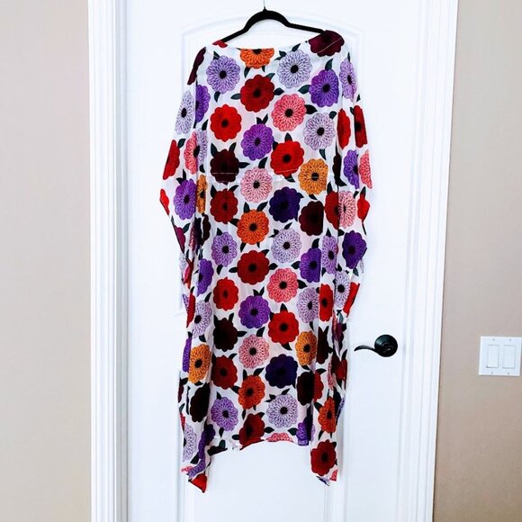 The J. Peterman Company Annata's Floral Caftan Kaftan L/XL - Picture 5 of 12